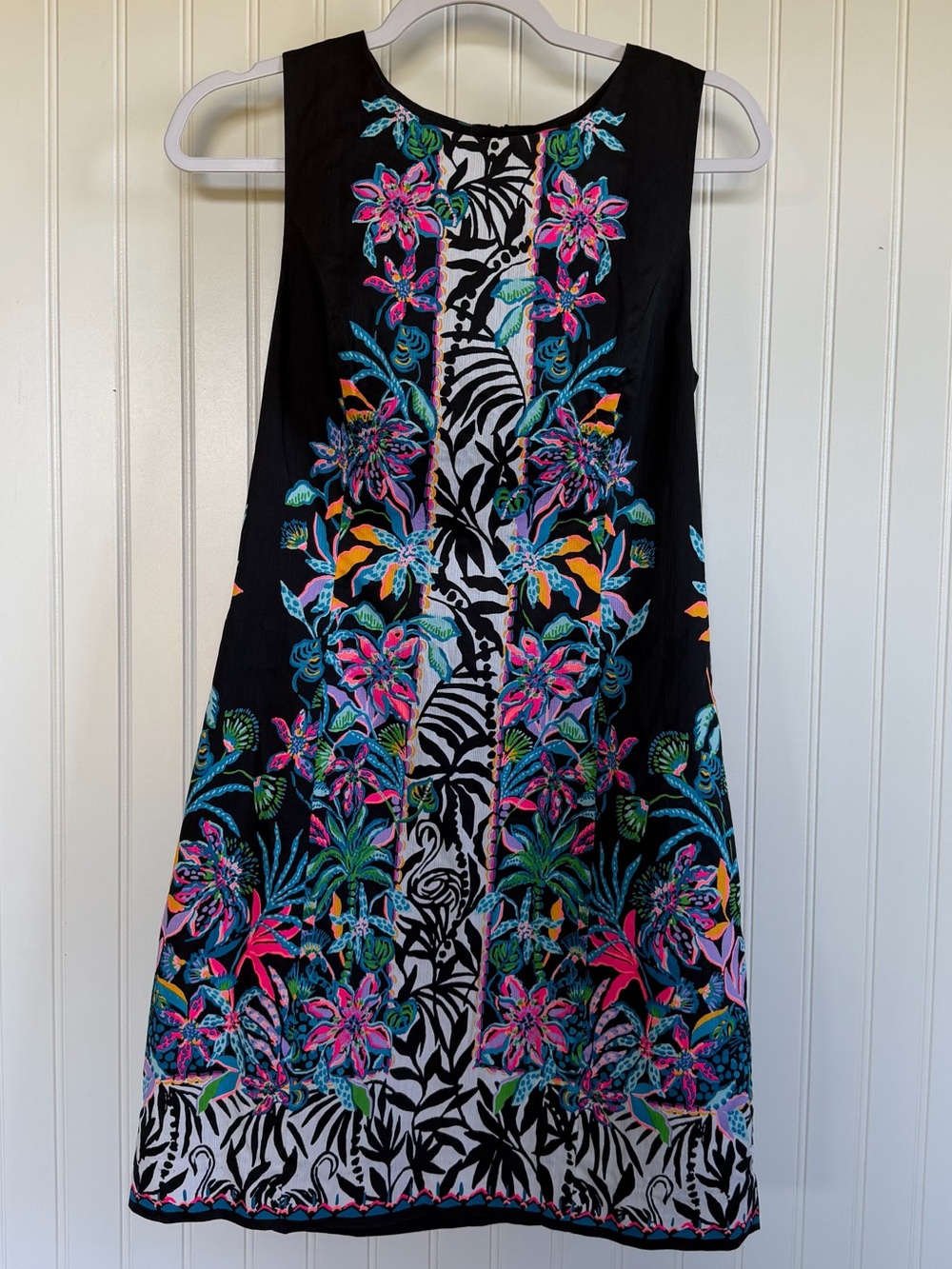 Lilly Pulitzer Mila Stretch Shift Dress in Onyx Paradise Glow Size 10